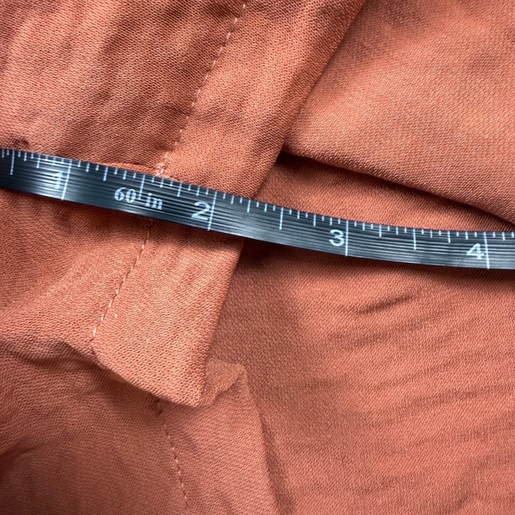 Flawless Women's Short-Sleeve Romper, Burt Orange Dressy, Boho, Fall, NWT XS - Picture 6 of 12